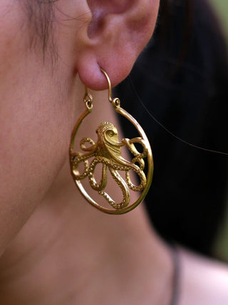 Octopus Earrings - Crystal Heal