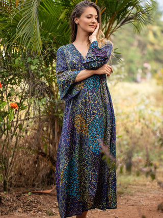 Peacock Maxi Dress - Crystal Heal