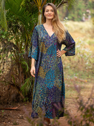 Peacock Maxi Dress - Crystal Heal