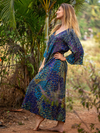 Peacock Maxi Dress - Crystal Heal