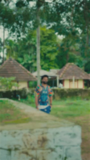Aadi Dev Shiva print shirt in cotton slub worn by a model — video by Crystal Heal