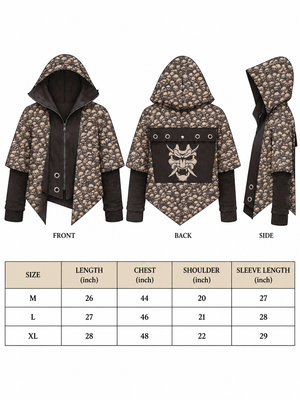 Raaz Jacket size chart for M to XL listing chest, length, shoulder and sleeve measurements in inches