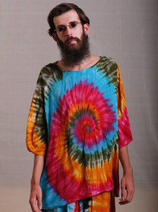 Rainbow Tie - dye T-shirt - Crystal Heal