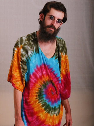 Rainbow Tie - dye T-shirt - Crystal Heal