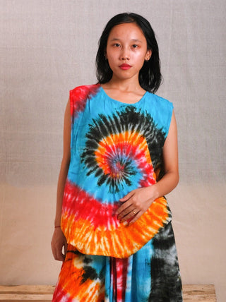 Rainbow Tie - dye Vest - Crystal Heal