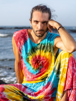 Rainbow Tie - dye Vest - Crystal Heal