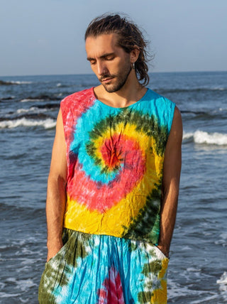 Rainbow Tie - dye Vest - Crystal Heal