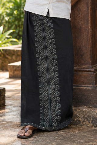 Sanga Dhoti – Rajasthani Cotton Sanganeri Handblock Tribal Print