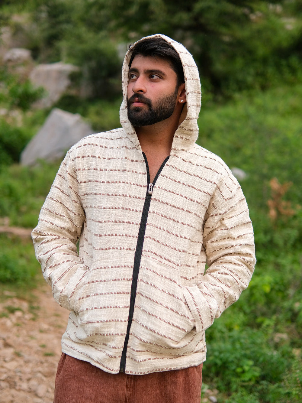 Nomad Striped Hoodie Jacket