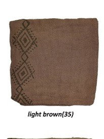 Shalini Dress brown fabric swatch, khadi cotton weave with block print border detail