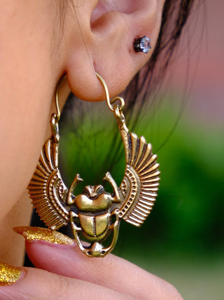 Beetle Earrings - Crystal Heal