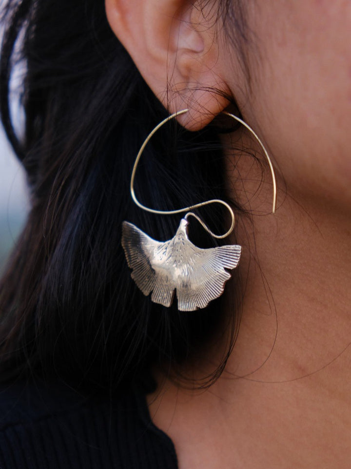 Ginkgo Earrings - Crystal Heal