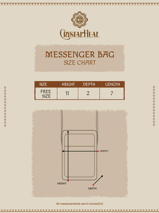 Hemp Messenger Bag - Crystal Heal