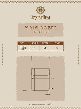 Hemp Mini Sling Bag - Crystal Heal