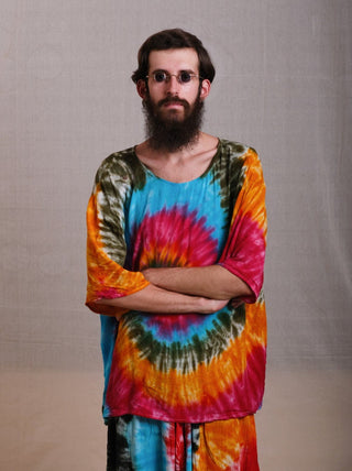 Rainbow tie-dye T-shirt - Crystal Heal