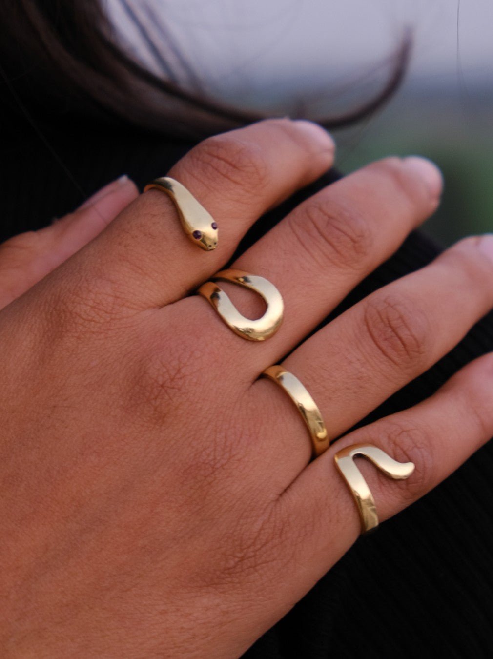 Liquid Multi Finger Ring - Silver – Feature