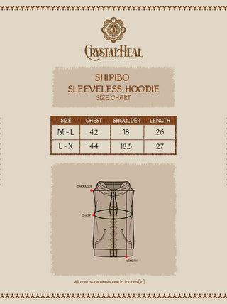 Shipibo Sleeveless Hoodie - Crystal Heal